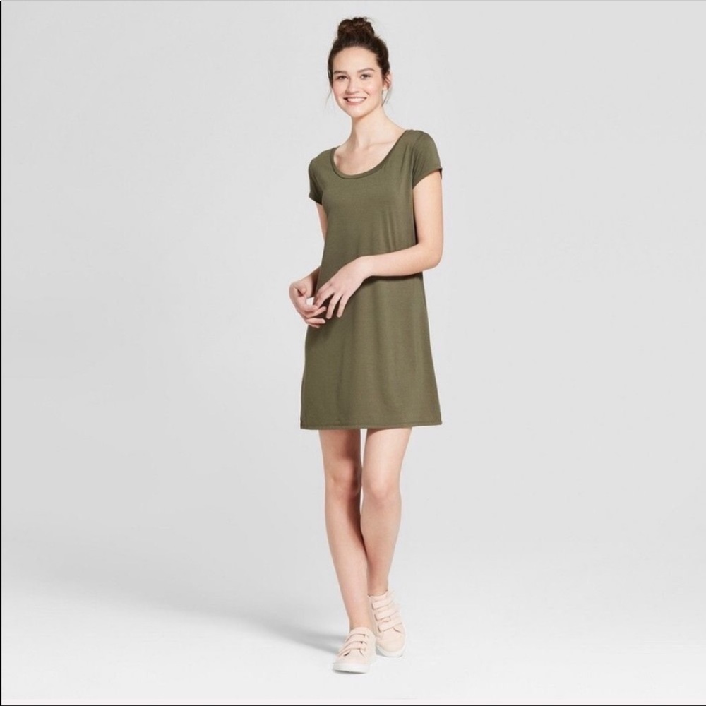 3/$30 Mossimo Olive Green T-Shirt Dress Size M